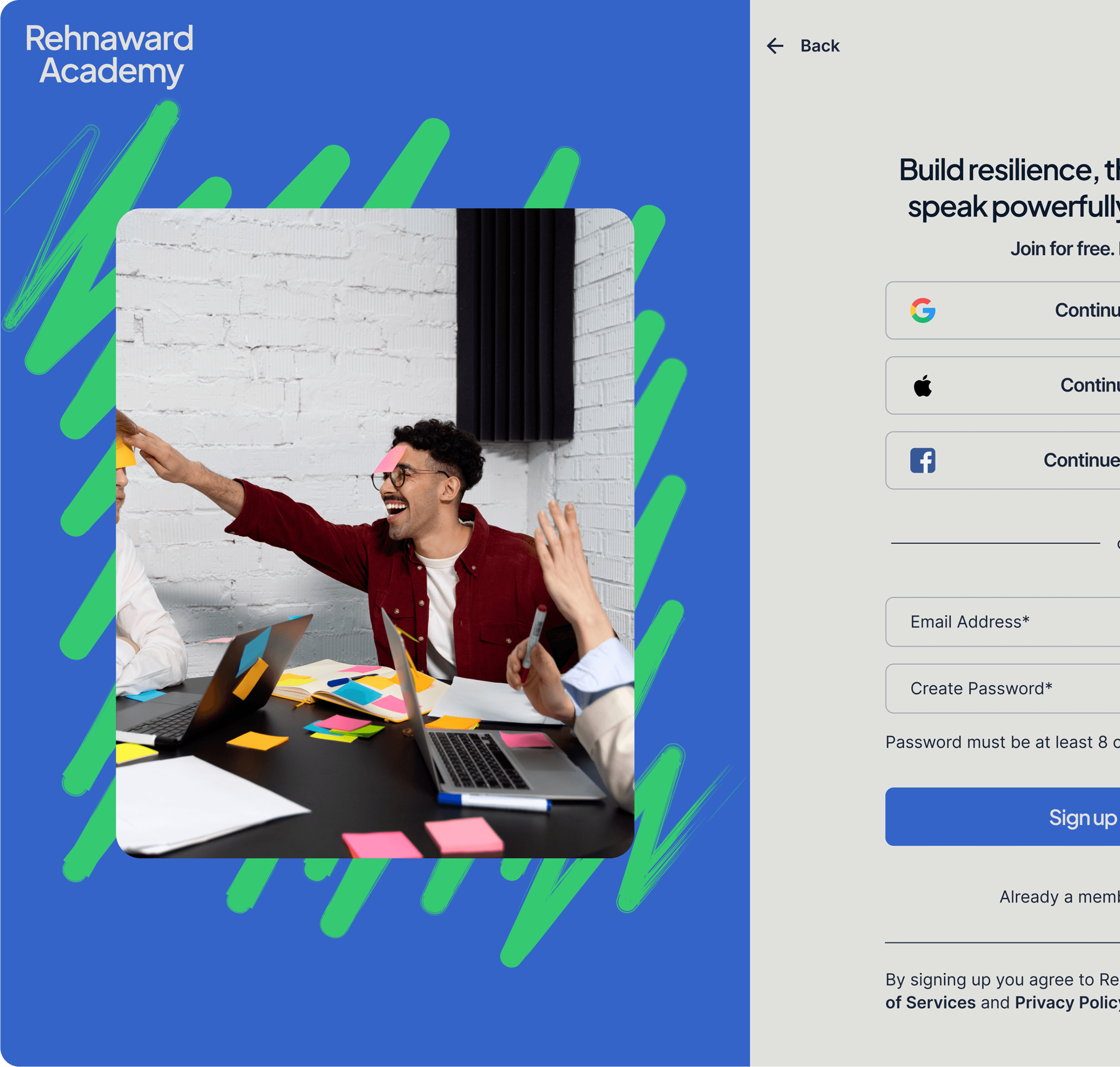 Rahnaward Academy sign-up preview